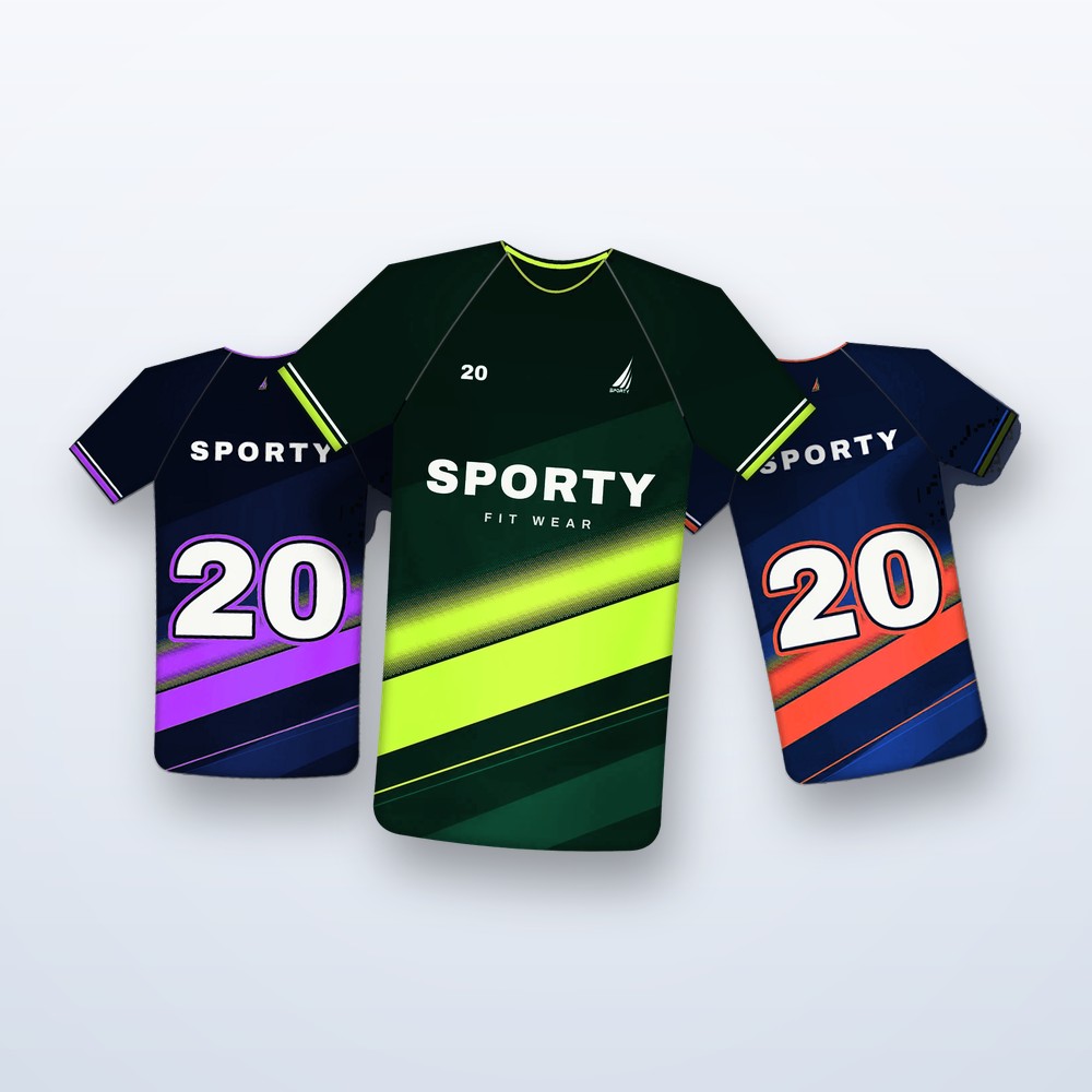 Custom team jerseys in team colours by SPORTY Fit Wear for basketball