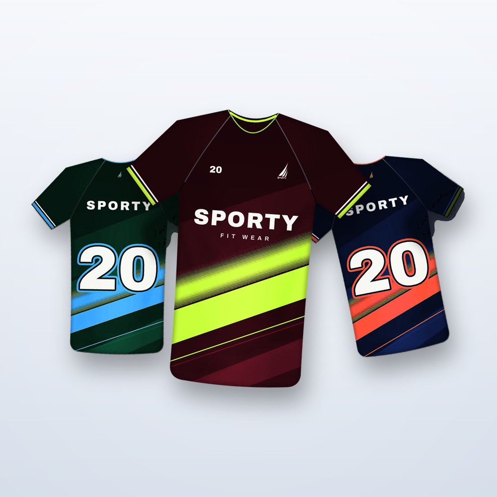 Custom team jerseys in team colours by SPORTY Fit Wear for badminton