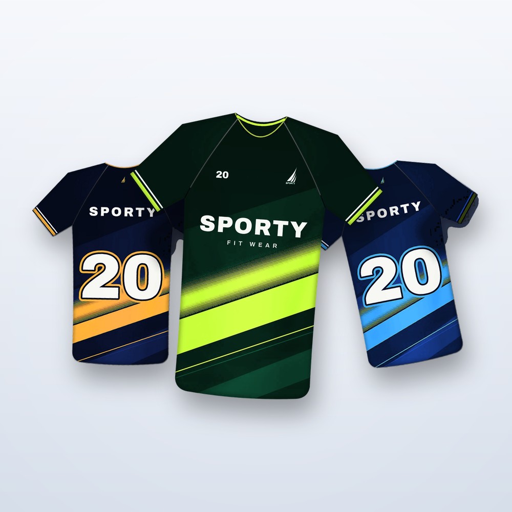 Custom team jerseys in team colours by SPORTY Fit Wear for kabaddi